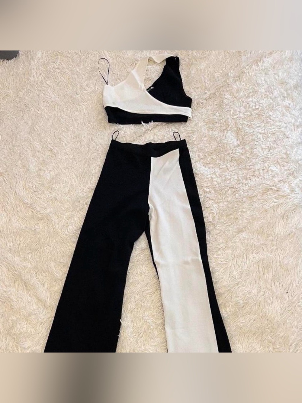 Fashion Nova colorblock pants set